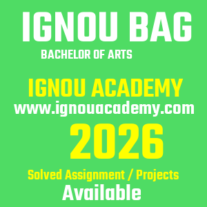 IGNOU BAG SOLVED ASSIGNMENT 2026